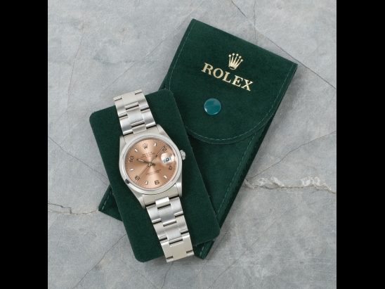 Rolex Date 34 Rosa Oyster Pink Flamingo Dial  Watch  15200 